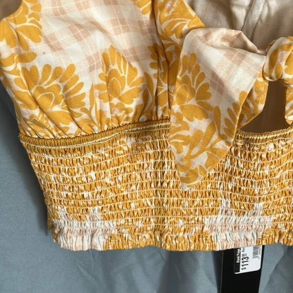 Du Paradis: Marigold cropped, side zip, thick strap top- L - Picture 8 of 16